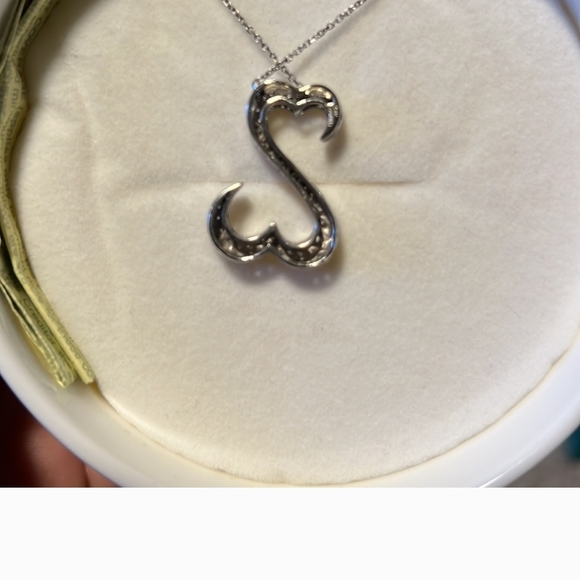 14k Jane Seymour Open Heart .50ct Diamond Necklace Kay Jewelers -Rare - Picture 9 of 10